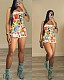Lovely Art Print Women Mini Sexy Dress YM-309211