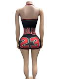 Bandage Hollow Out Sexy Halter Mini Dress FC-1498