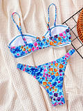 Sexy Strapless Girls Push-up Prints Bikini Swimsuit Two-pieces XM-867