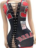Bandage Hollow Out Sexy Halter Mini Dress FC-1498