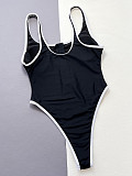 Girls Zipper Black One-piece Swimwear Bikini XM-502