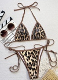 Leopard Sequin Sexy Hot Girl Bikini Swimsuit Set Wholesale XM-G76K