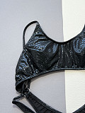 Black Snake Printed Women Sexy One-piece Swimwear XM-528