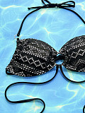 Sexy Push Up Printed Bikinis Swimwear Set XM-139