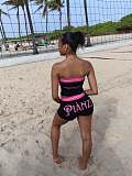 Strapless Wrap Hip+High Waisted Hip Shorts Set Sweet Cool Sporty RS-1995