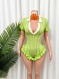 Knitted Polo Collar Summer Lovely One-piece Romper CM-60608