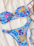 Sexy Strapless Girls Push-up Prints Bikini Swimsuit Two-pieces XM-867