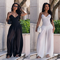 Women's Summer Sexy Backless Chiffon Bandeau One-piece Pants BY-7738 Women's Summer Sexy Backless Chiffon Bandeau One-piece Pants BY-7738