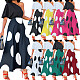 Off Shoulder Short Sleeved Polka Dot Beachwear Elegant Skate Dress RS-3242