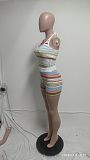 Backless Halter Sleeveless Top Knitted Slim Shorts Two Pieces Summer XT-83045