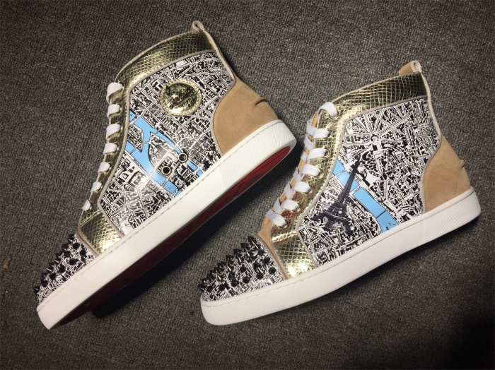 C*ristian L*uboutin Lou Spikes Sneaker