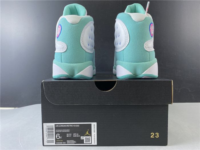 Air Jordan 13 Retro White Soar Green Pink 439358-100
