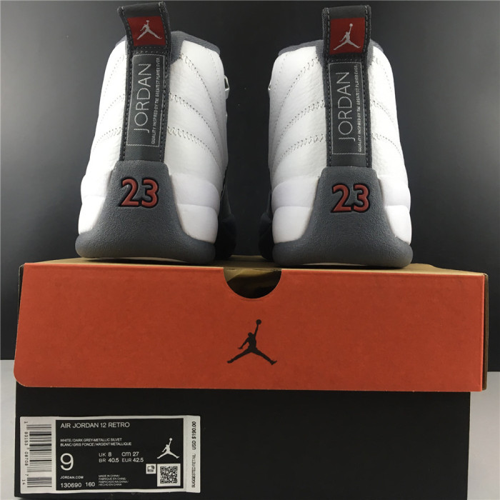 Air Jordan 12 Retro White Dark Grey 153265-160