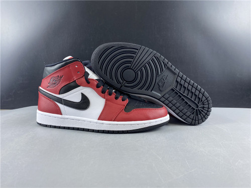 Air Jordan 1 Mid Chicago Toe 554724-069