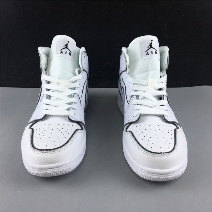 Air Jordan 1 Mid Iridescent Reflective White CK6587-100