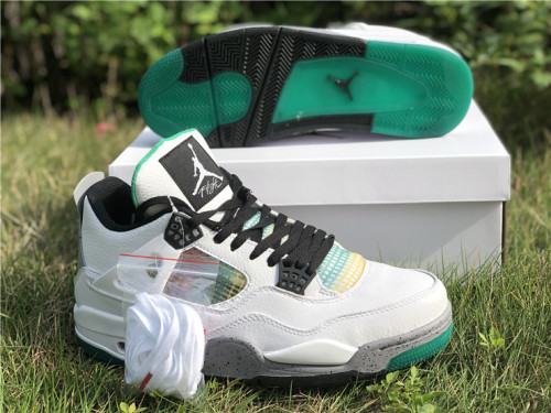Air Jordan 4 Retro Lucid Green Rasta AQ9129-100