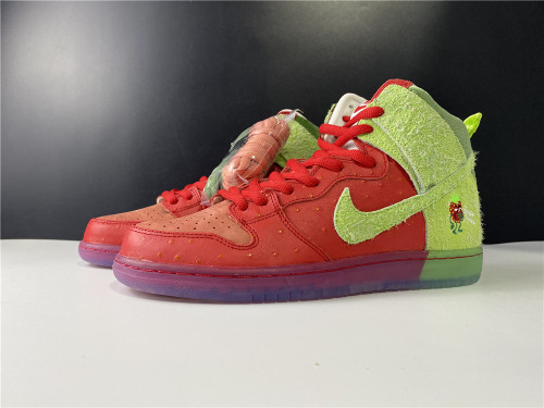 【Free Shipping】SB Dunk High Strawberry Cough CW7093-600