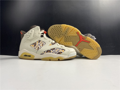 Air Jordan 6 Retro Quai 54 Sail Brown  CZ4152-100