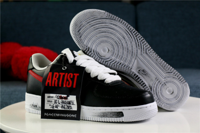 EACEMINUSONE X Nike Air Force 1 Low Para-Noise Black Red