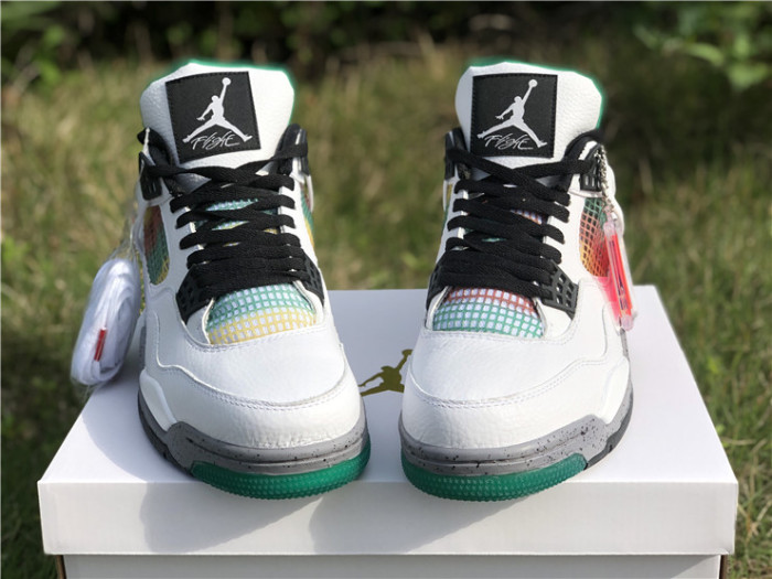 Air Jordan 4 Retro Lucid Green Rasta AQ9129-100
