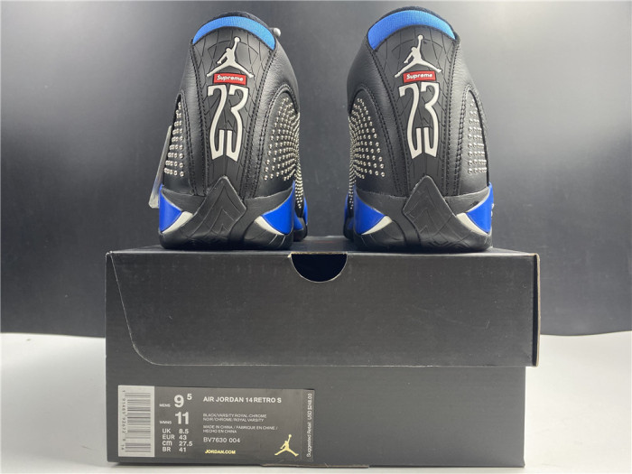 Air Jordan 14 Retro Supreme Black  BV7630-004