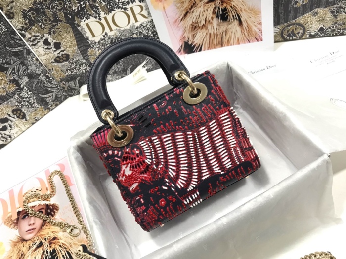 D*ior Top Bag 17*15*7cm