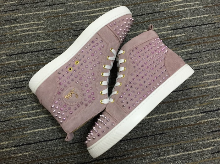 Men Women C*hristian L*ouboutin Lou Spikes Top Sneaker