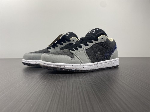 Air Jordan 1 Low SE Crater Black Grey  DM4657-001
