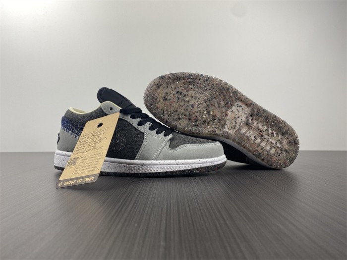 Air Jordan 1 Low SE Crater Black Grey  DM4657-001