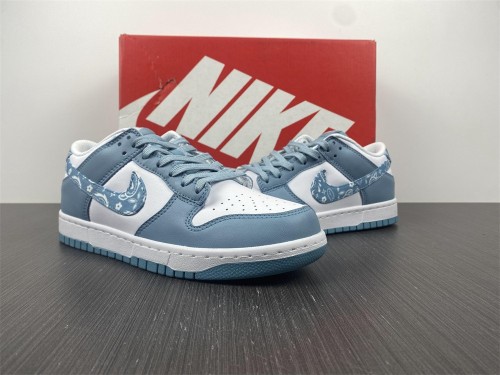 【Free shipping】Dunk Low Blue Paisley DH4401-101