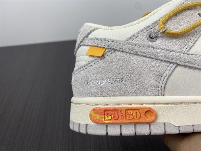 【Free shipping】Dunk Low Off-White Lot 34  DJ0950-102