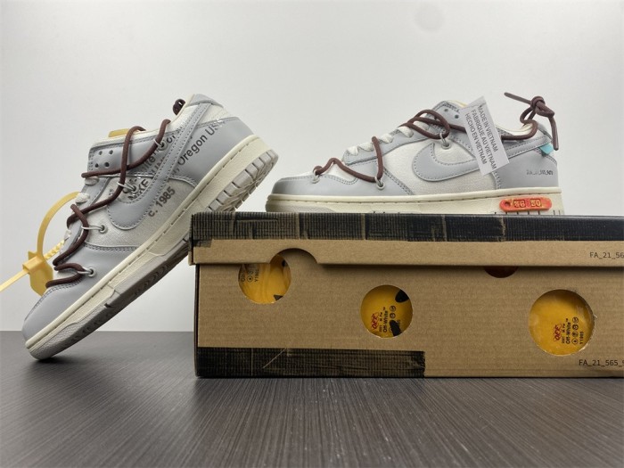 【Free shipping】Dunk Low Off-White Lot 46 DM1602-102