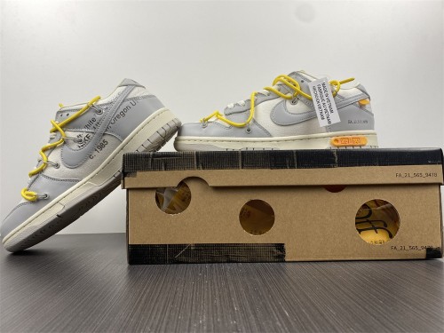 【Free shipping】Dunk Low Off-White Lot 29  DM1602-103