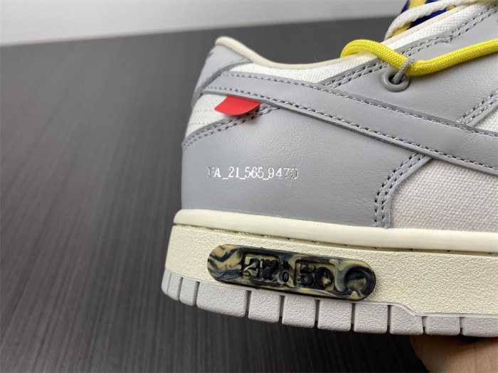 【Free shipping】Dunk Low Off-White Lot 27 DM1602-120