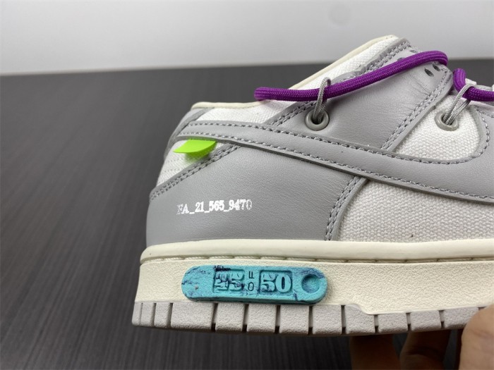 【Free shipping】Dunk Low Off-White Lot 45 DM1602-101
