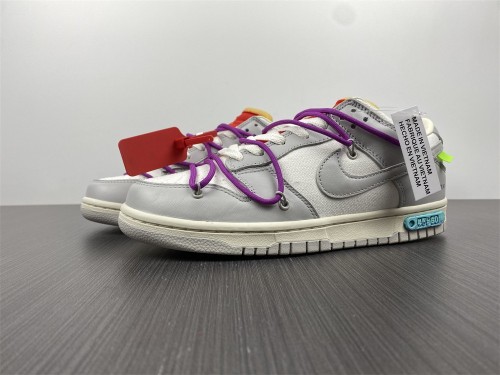 【Free shipping】Dunk Low Off-White Lot 45 DM1602-101