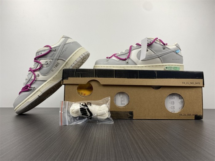 【Free shipping】Dunk Low Off-White Lot 30 DM1602-122