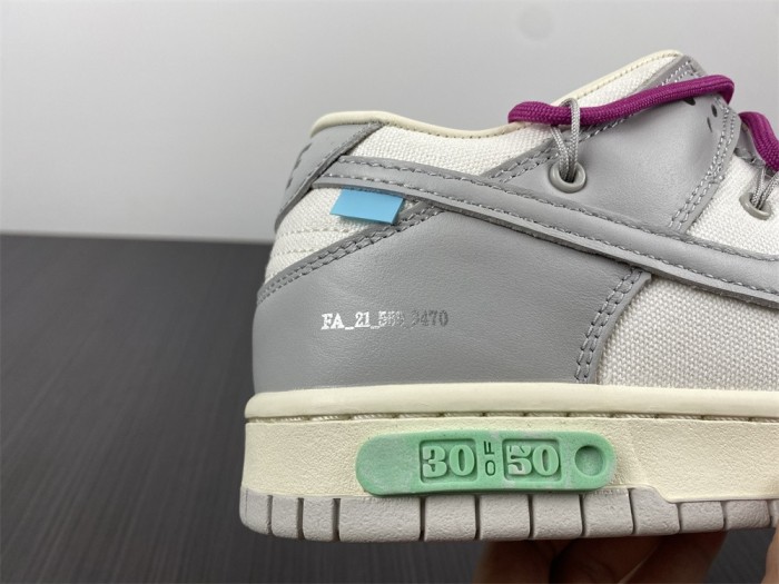 【Free shipping】Dunk Low Off-White Lot 30 DM1602-122