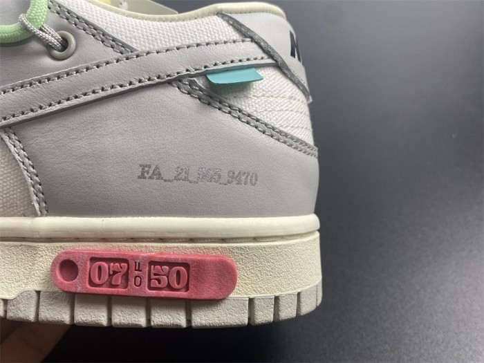 【Free shipping】Dunk Low Off-White Lot 7  DM1602-108