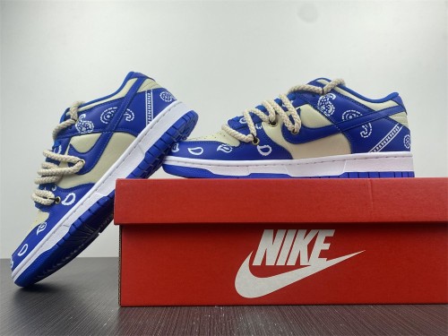 Dunk Low customize Paisley blue CW1590-001