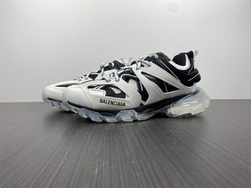 B*alenciaga Track Clear Sole White/Black  647741W3BZ29010