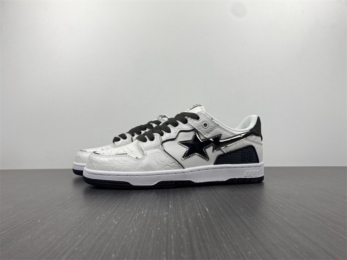 A Bathing Ape Bape SK8 Sta White Silver