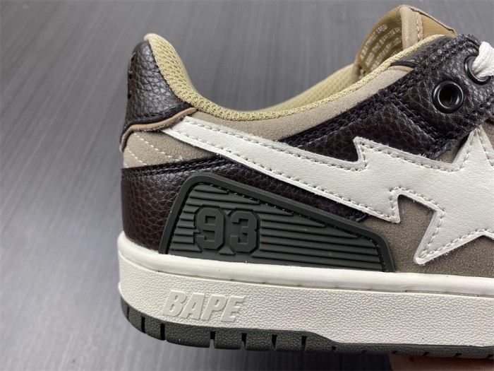 A Bathing Ape Bape SK8 Sta Brown Ivory