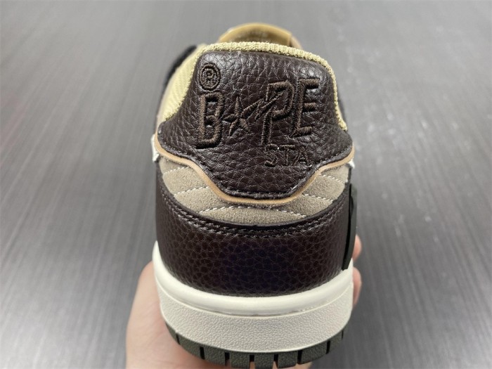 A Bathing Ape Bape SK8 Sta Brown Ivory