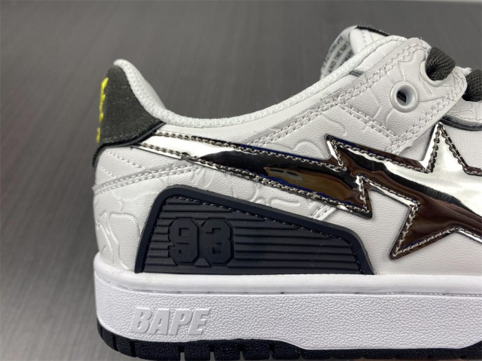 A Bathing Ape Bape SK8 Sta White Silver