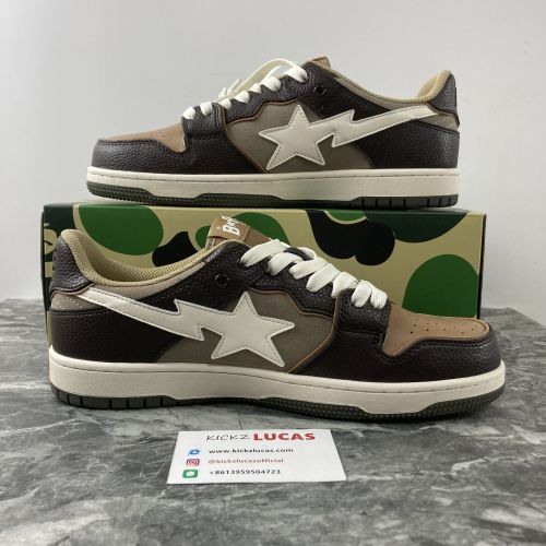 A Bathing Ape Bape SK8 Sta Brown Ivory