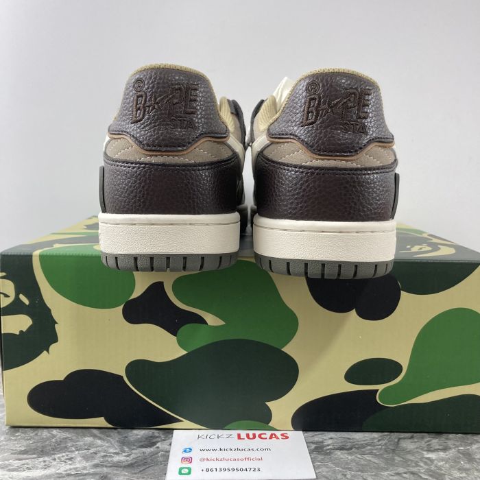 A Bathing Ape Bape SK8 Sta Brown Ivory