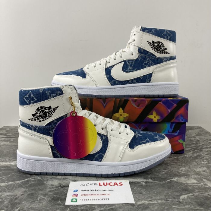 Air Jordan 1 X L*V High jeans blue