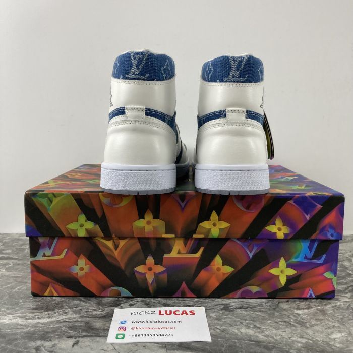 Air Jordan 1 X L*V High jeans blue