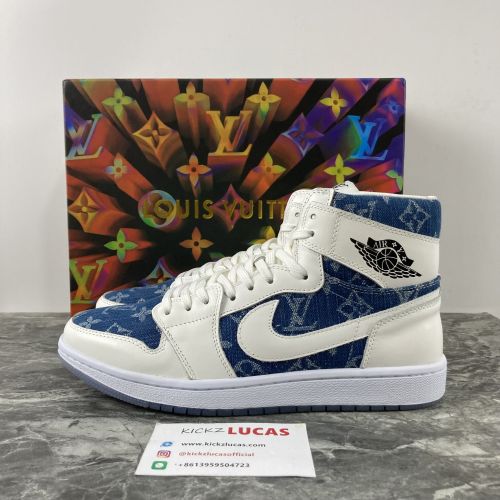 Air Jordan 1 X L*V High jeans blue